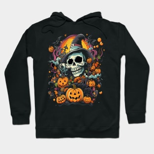 Halloween Skull Wizard Hoodie